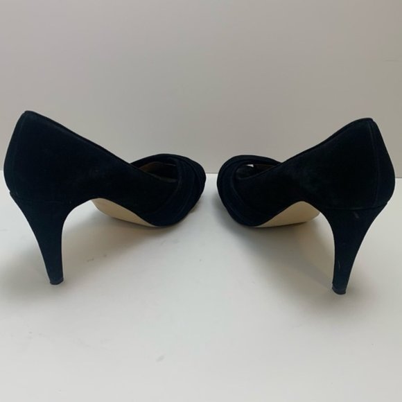 Talbots Black Suede Open Toe Pumps - Picture 4 of 11